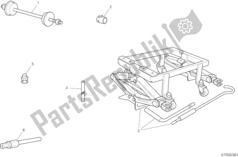 Alle onderdelen voor de Werkplaats Service Tools, Frame van de Ducati Monster 659 Australia 2018